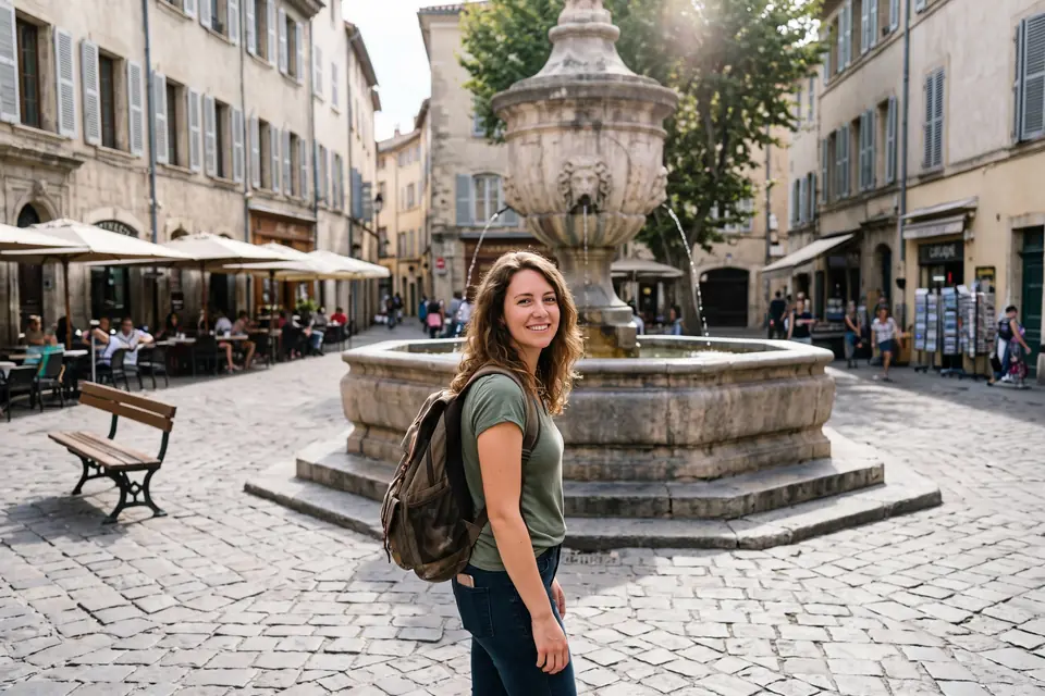 The same travel photo with the tourists in the background removed by the AI object remover