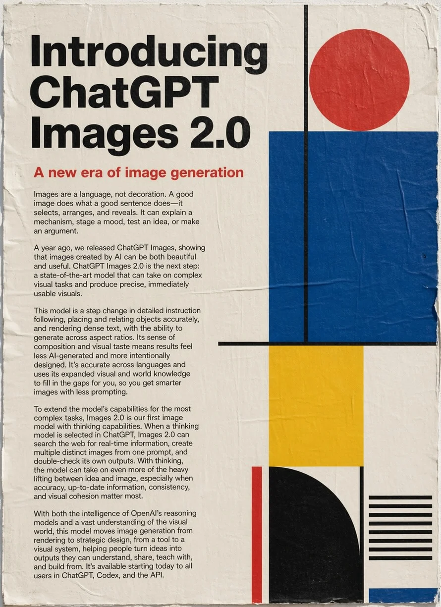 Editorial poster with bold typography generated by GPT Image 2