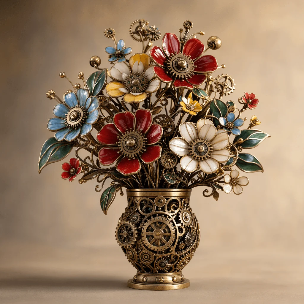 Mechanical bouquet generated by GPT Image 2
