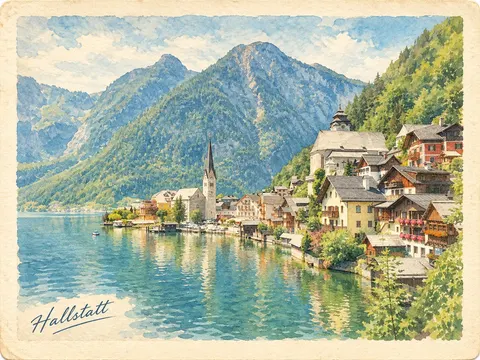Travel postcard with AI Photo Editor: edited result